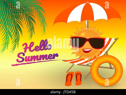 Vector Hintergrund Sommer Design Konzept Stock Vektor