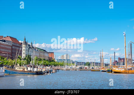 Boote in North Harbor (Pohjoissatama). Helsinki. Finnland, Skandinavien, Europa Stockfoto