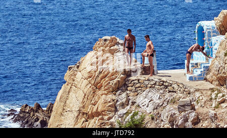 Amerika; Mexiko; Guerrero; Acapulco Stadt; die Klippe an der Quebrada; die Taucher Stockfoto