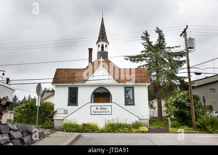 Die st Philips episkopalen Kirche der Church Street in der Innenstadt von wrangell. Stockfoto