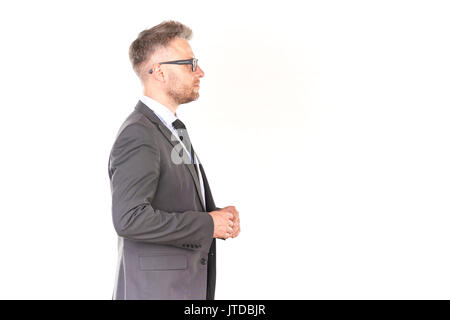 Kaufmann im Profil Stockfoto