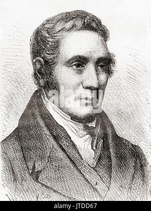George Stephenson, 1781 - 1848. Englischer Ingenieur und Maschinenbauer. Von Les merveilles de la Science, veröffentlicht 1870. Stockfoto