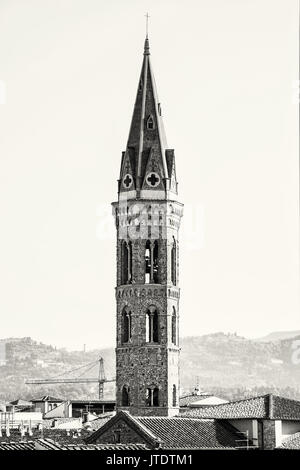 Badia Fiorentina ist ein Kloster und Kirche heute der Fraternität von Jerusalem auf der Via del Proconsolo im Zentrum von Florenz, Toskana, Stockfoto