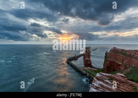 Sonnenuntergang auf der Insel Helgoland Stockfoto