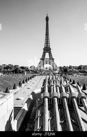 Erstaunliche Eiffelturm in Paris - fotografiert vom Trocadero-Bereich Stockfoto