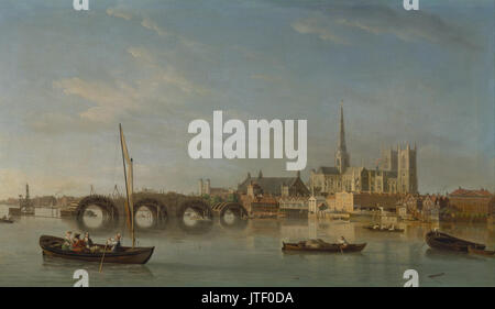 Samuel Scott das Gebäude auf die Westminster Bridge Stockfoto