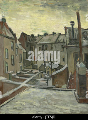 Vincent van Gogh Häuser von der Rückseite aus betrachtet Stockfoto