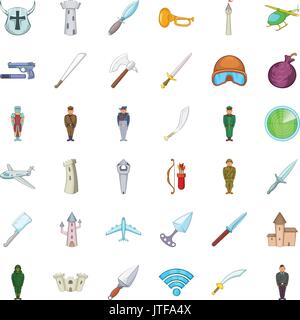 Kalter Krieg Symbole, Cartoon Stil Stock Vektor
