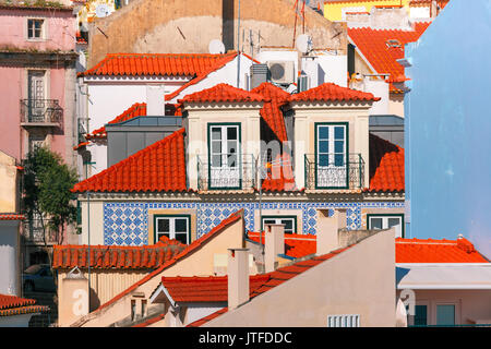 Alfama an einem sonnigen Nachmittag, Lissabon, Portugal Stockfoto