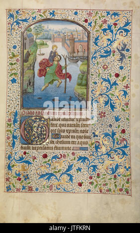 Willem Vrelant (Flämisch, gestorben 1481, Aktiven 1454 1481) Saint Christopher Durchführung das Christkind Stockfoto