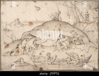 Pieter Brueghel der Ältere große Fische fressen Kleine Fische, 1556 Stockfoto