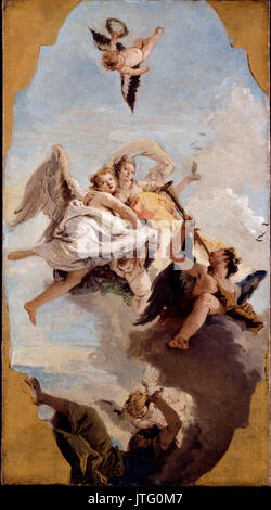 Giambattista Tiepolo, Tugend und Adel, Unwissenheit zu Flug Stockfoto