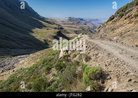 Sani Pass Blick, Südliche Drakensberge, Südafrika Stockfoto