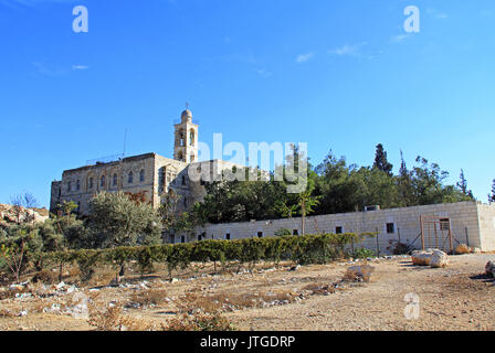 Historische Mar Elias von Ramat Rachel. Eine griechisch-orthodoxe Kloster zwischen Jerusalem und Bethlehem, Israel. Stockfoto