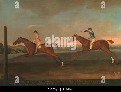 Richard Roper das Match zwischen Aaron und Fahrer, bei 70563, 12.08.1754 Aaron Gewinnen der zweiten Hitze, C. 1754 Stockfoto
