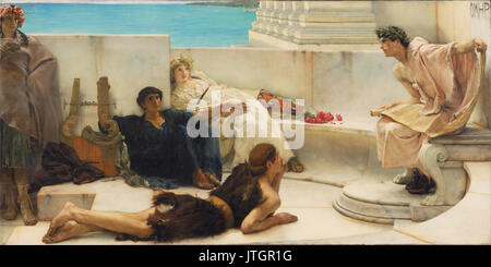 Sir Lawrence Alma Tadema, Englisch (Niederlande) eine Lesung von Homer Stockfoto