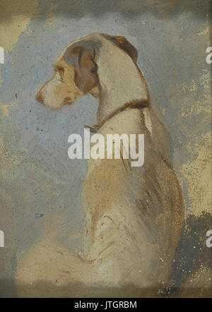Sir Edwin Henry Landseer Studie eines Greyhound Stockfoto