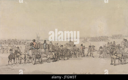 Thomas Rowlandson eine Überprüfung auf Blackheath, Mai 1785 Stockfoto