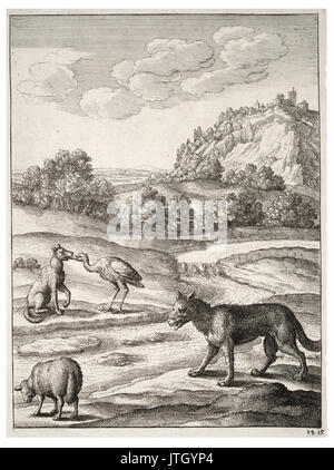 Wenzel Hollar der Wolf, das Lamm und der Kran 2 Stockfoto