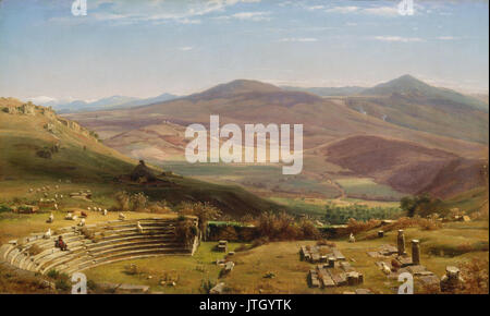 Worthington Whittredge das Amphitheater von Tusculum und den Albaner Bergen, Rom Stockfoto