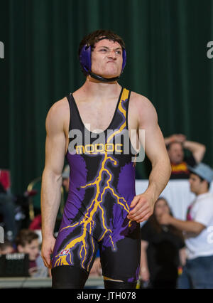 Wrestling Action bei den Masters Turnier in Redding, Kalifornien. Stockfoto