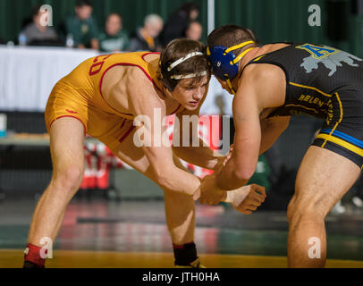 Wrestling Action bei den Masters Turnier in Redding, Kalifornien. Stockfoto