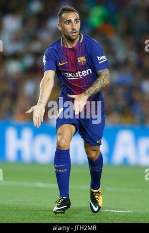 Paco Alcacer (Barcelona), 7. August 2017 - Fußball: Pre Season Match von "Joan Gamper Trophäe "zwischen dem FC Barcelona 5-0 Chapecoense im Camp Nou Stadion in Barcelona, Spanien. (Foto von mutsu Kawamori/LBA) [3604] Stockfoto