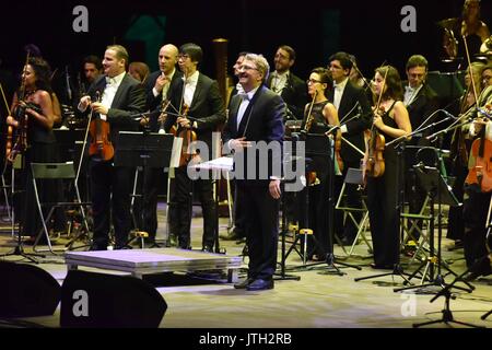 Sänger Ainhoa Arteta während Starlite Marbella am Dienstag, den 8. August 2017. Stockfoto