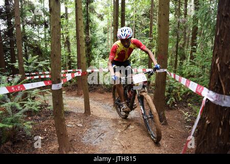 China. 9 Aug, 2017. Guizhou, China - 5. August 2017: (redaktionelle Verwendung. CHINA). Die China Mountainbike Open 2017 in Pu gehalten' ist ein, im Südwesten Chinas Provinz Guizhou, August 5th, 2017. Credit: SIPA Asien/ZUMA Draht/Alamy leben Nachrichten Stockfoto