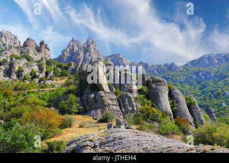 Tal der Gespenster in der Republik Krim, Ukraine Stockfoto