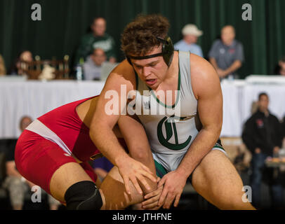 Wrestling Action bei den Masters Turnier in Redding, Kalifornien. Stockfoto