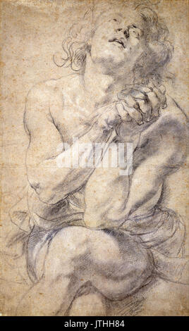 Peter Paul Rubens Sitzen männliche Jugend (Studie für Daniel) Stockfoto