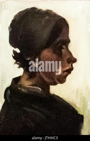 Kopf einer ländlichen Frau mit dunklen Cap 2 mein Traum Stockfoto