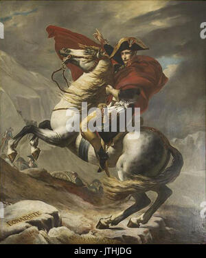 Napoleon überquert Alpen kopieren Rouget 1840 Stockfoto