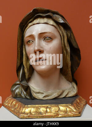 Der Schmerzhaften Muttergottes (Mater Dolorosa) von Pedro Roldán, Sevilla, C. 1670 1675, Pappelholz Bode Museum DSC 02966 Stockfoto