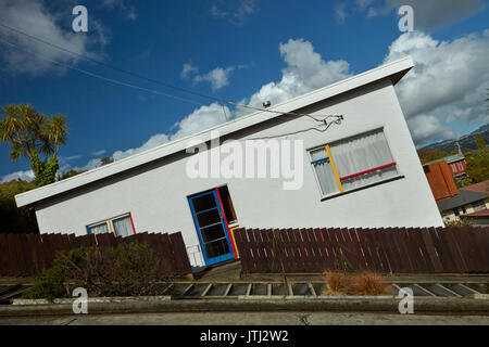 Baldwin Street (steilste Straße der Welt), Dunedin, Südinsel, Neuseeland Stockfoto