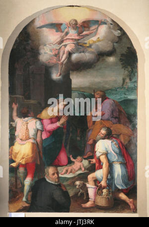 Peter Candid Anbetung der Hirten Stockfoto