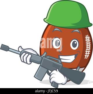 Armee American football Charakter Cartoon Stock Vektor