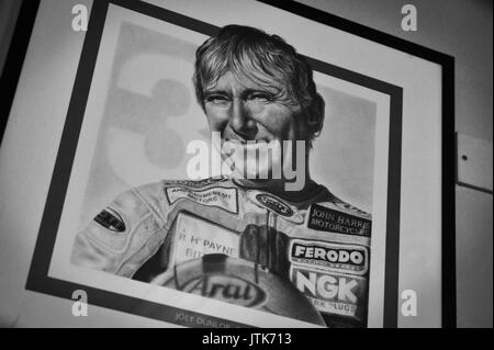 Joey Dunlop, Joeys Bar, Nordirland Stockfoto