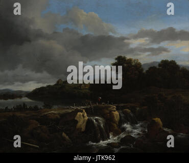 Ruisdael, Jacob van Landschaft mit Kaskade Stockfoto
