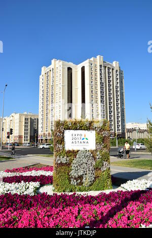 Straße Skulptur in Astana, Kasachstan Stockfoto