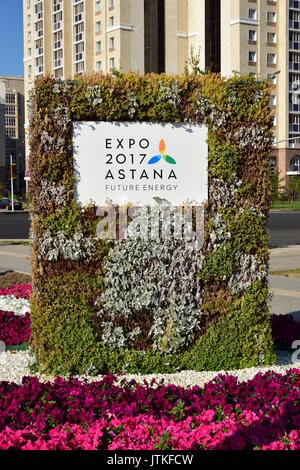 Straße Skulptur in Astana, Kasachstan Stockfoto