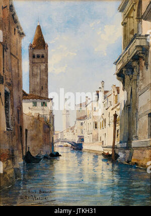 Johann Gottfried Steffan Venedig Rio San Barnaba Stockfoto