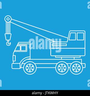 Lkw-Kran Symbol Kontur Stock Vektor