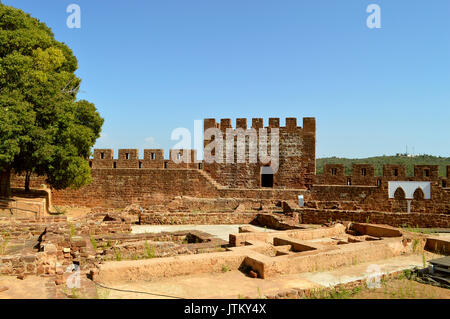 Historische Burg von Silves an der Algarve, Portugal Stockfoto