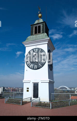 Clock Tower auf der Festung Petrovaradin, Novi Sad, Serbien Stockfoto