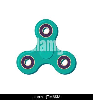 Spinner isoliert. Fidget finger Spielzeug. Anti stress hand Spielzeug auf weißem Hintergrund Stock Vektor