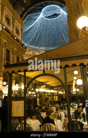 Italien, Lombardei, Mailand,-acadien Restaurant in der Galleria Vittorio Emanuele II. Stockfoto