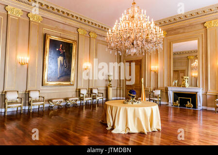 BRUXELLES, Belgien - 13 AUGUST 2014: Königliche Palast von Brüssel, Brüssel, im Palast des Königs und der Königin der Belgier. Stockfoto