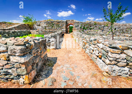 Histria, Rumänien - die Ruinen der antiken griechischen Kolonie Stadt Istros durch Milesian Siedlern gegründet wurden. Dobruja, am Schwarzen Meer. Stockfoto